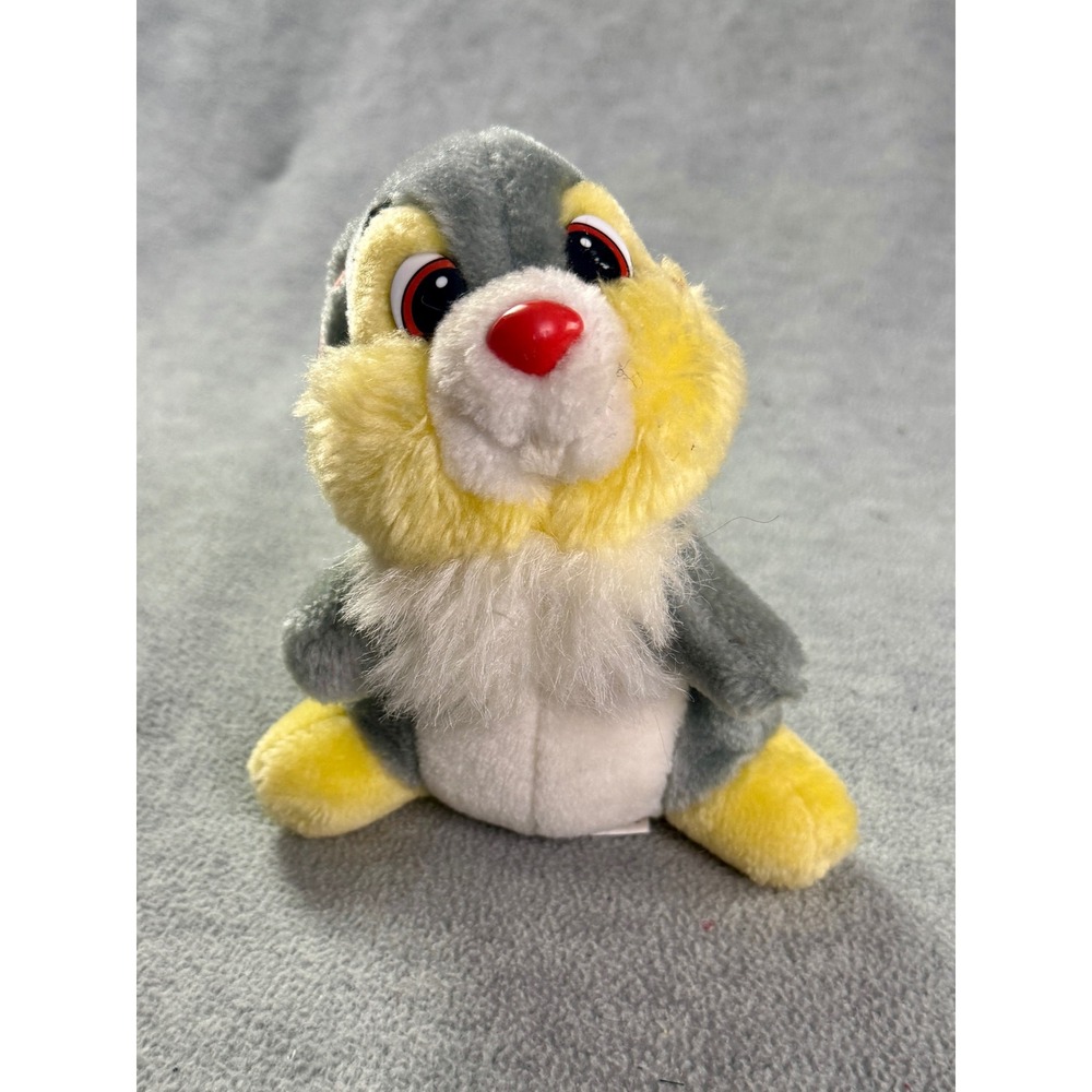 Vintage Disney Thumper Plush Bambi Rabbit Disneyland Walt Disney World Grey 6"